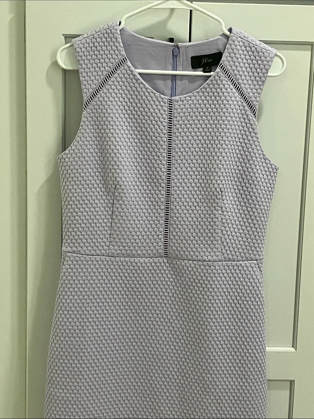 NWT J. Crew Portfolio Lilac Purple Polyester Sleeveless Midi Dress - Picture 3 of 11